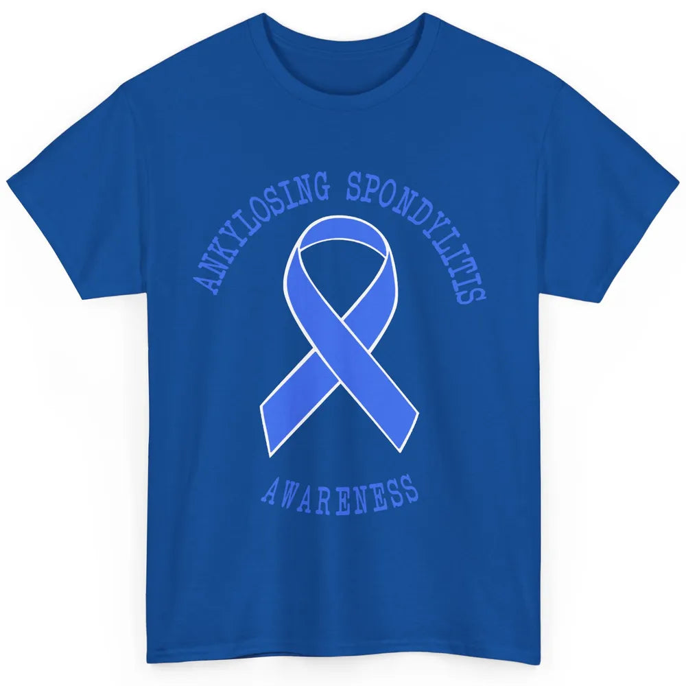 Ankylosing Spondylitis Awareness Support Blue Ribbon Gift Classic Unisex T-Shirt