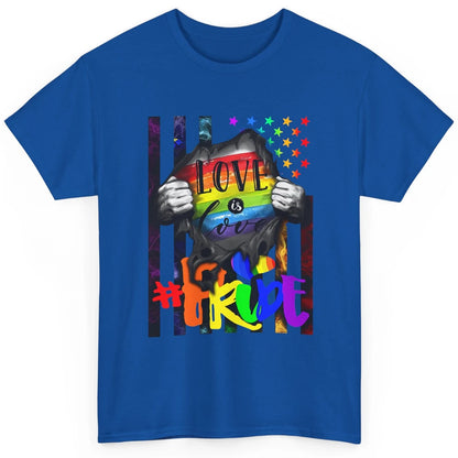 American Flag Love Is Love LGBT Gay Pride Month Equality Classic Unisex T-Shirt