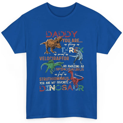 Dinosaur Daddy You Are As Strong As T-Rex Daddysaurus Gift Classic Unisex T-Shirt