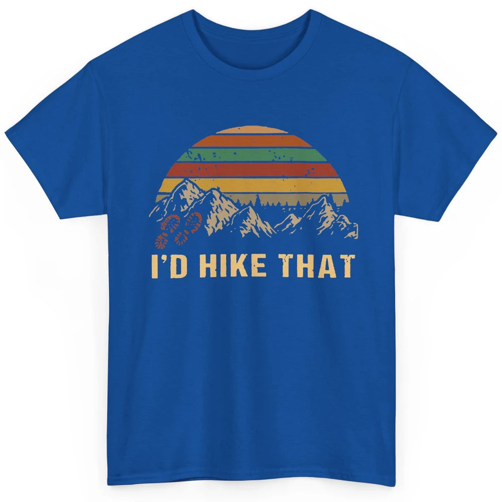 Vintage Mountain Hiking Boots I'd Hike That Adventure Hikers Classic Unisex T-Shirt