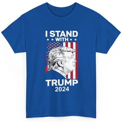 Retro US Flag I Stand With Trump President Trump Return 2024 Classic Unisex T-Shirt