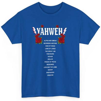 Christian Prayer Yahweh Guitarist Bible Verse Religious Classic Unisex T-Shirt