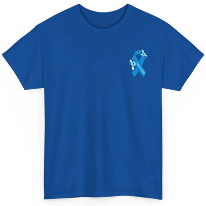 Child Abuse Awareness Floral Blue Ribbon Children Protection Classic Unisex T-Shirt