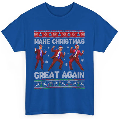 Funny Santa Trump Dance Make Christmas Great Again Xmas Ugly Political Republican Sarcastic Classic Unisex T-Shirt