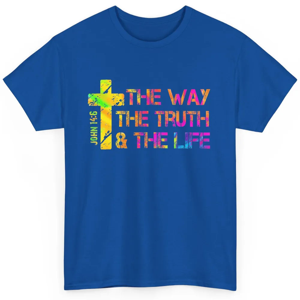 Way Truth Life Bible Verse Cross Christian Jesus God Faith Classic Unisex T-Shirt