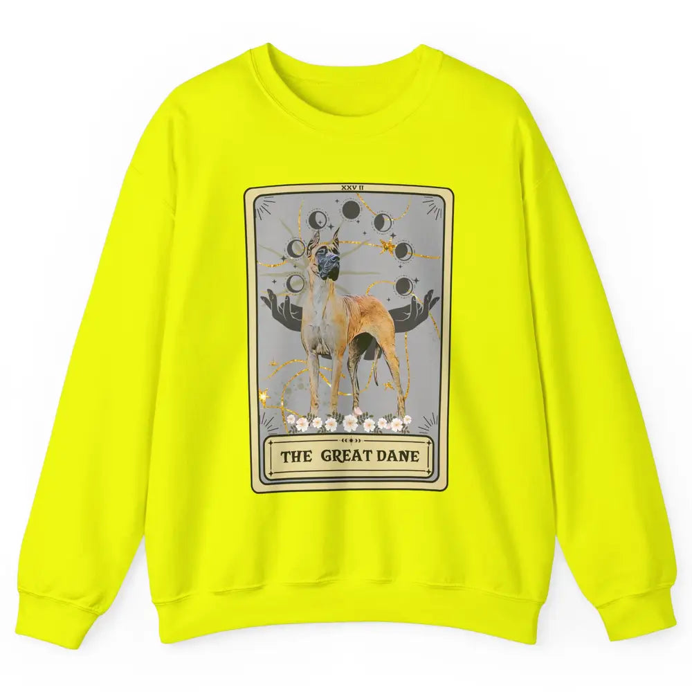 The Great Dane Tarot Card Great Dane Mom Halloween Dog Mom Unisex Crewneck Sweatshirt