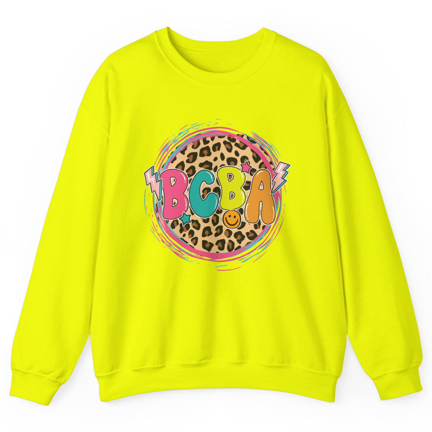 Board Certified Behavior Analyst BCBA Leopard ABA Therapist Unisex Crewneck Sweatshirt