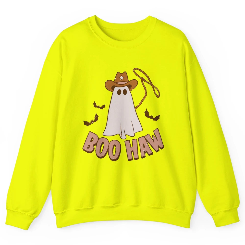 Funny Cowboy Ghost Yeehaw Halloween Western Country Cowboy Unisex Crewneck Sweatshirt