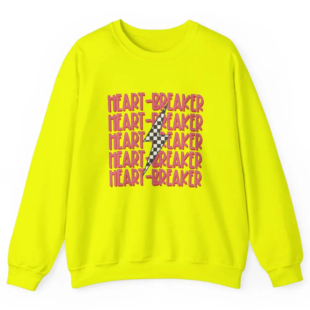 Anti Valentines Day Funny Heartbreaker Thunder Light Boho Unisex Crewneck Sweatshirt