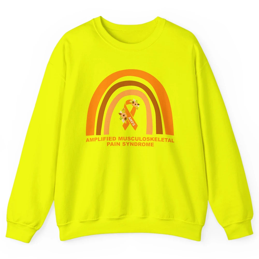 Amplified Musculoskeletal Pain Syndrome AMPS Orange Rainbow Unisex Crewneck Sweatshirt