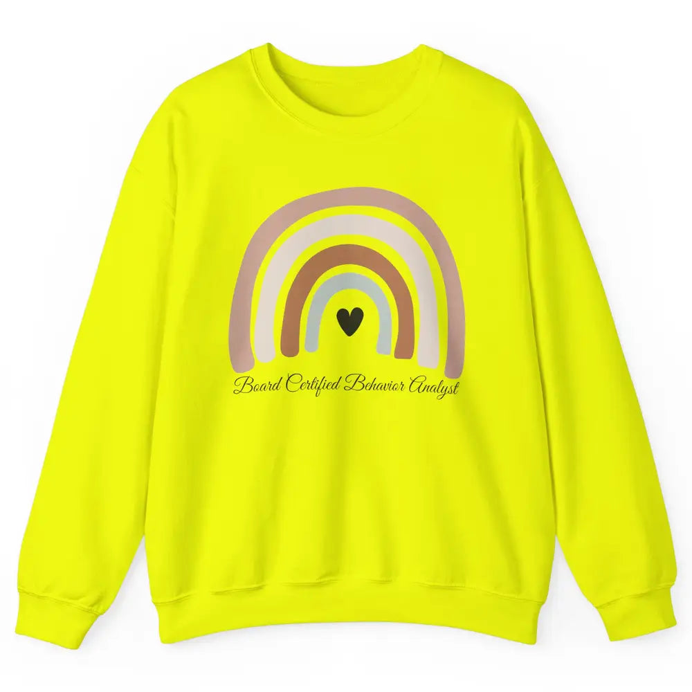 Board Certified Behavior Analyst BCBA Rainbow ABA Therapist Unisex Crewneck Sweatshirt