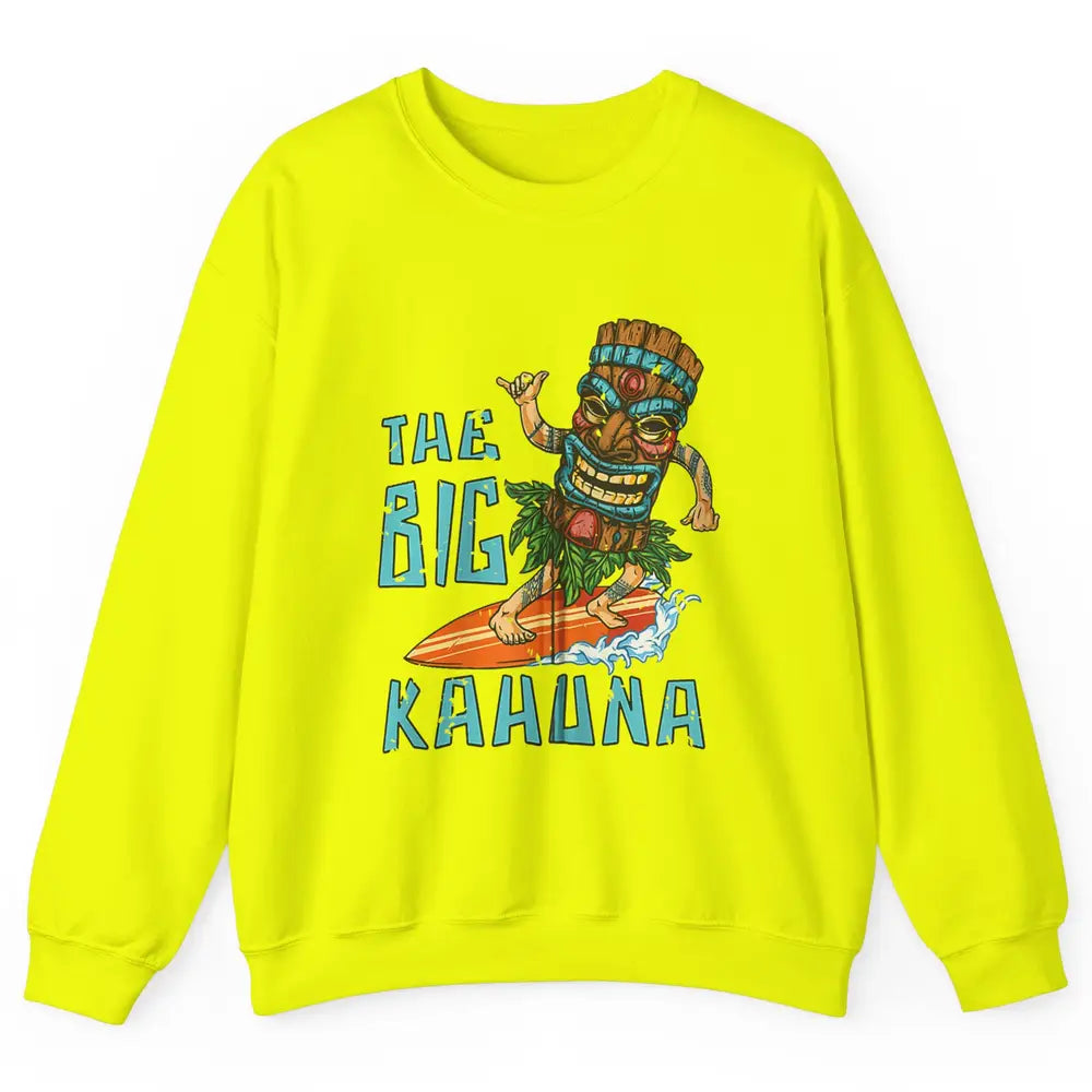 Tiki Big Kahuna Surfer Tropical Hawaii Aloha Paradise Beach Unisex Crewneck Sweatshirt