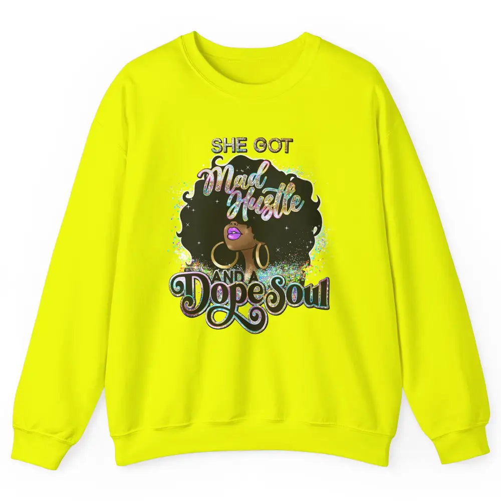 Black Girl She Got A Dope Soul Afro Women Christian Belief Unisex Crewneck Sweatshirt