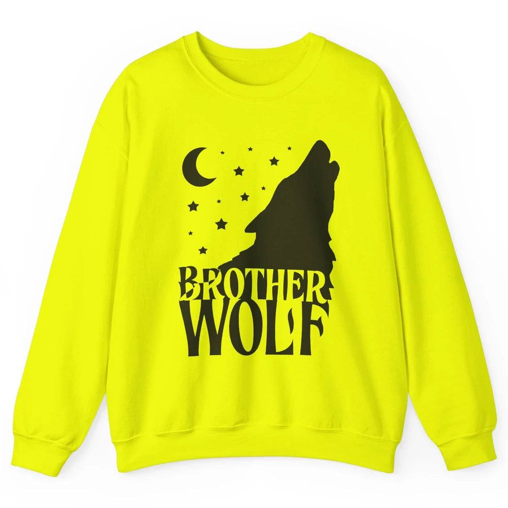 Brother Wolf Wolf Pack Wolf Family Matching Family Outfit Unisex Crewneck Sweatshirt