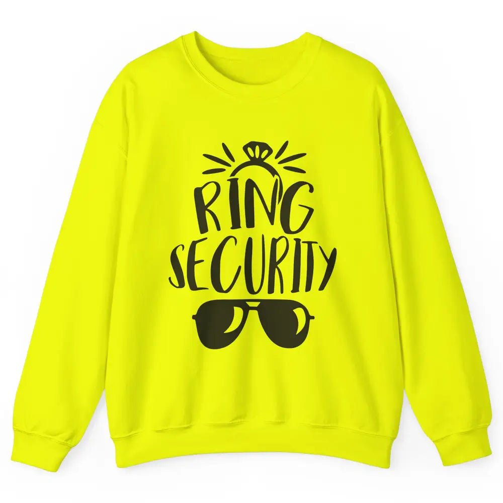 Wedding Ring Security Boy Girl Ring Bearer Wedding Party Unisex Crewneck Sweatshirt