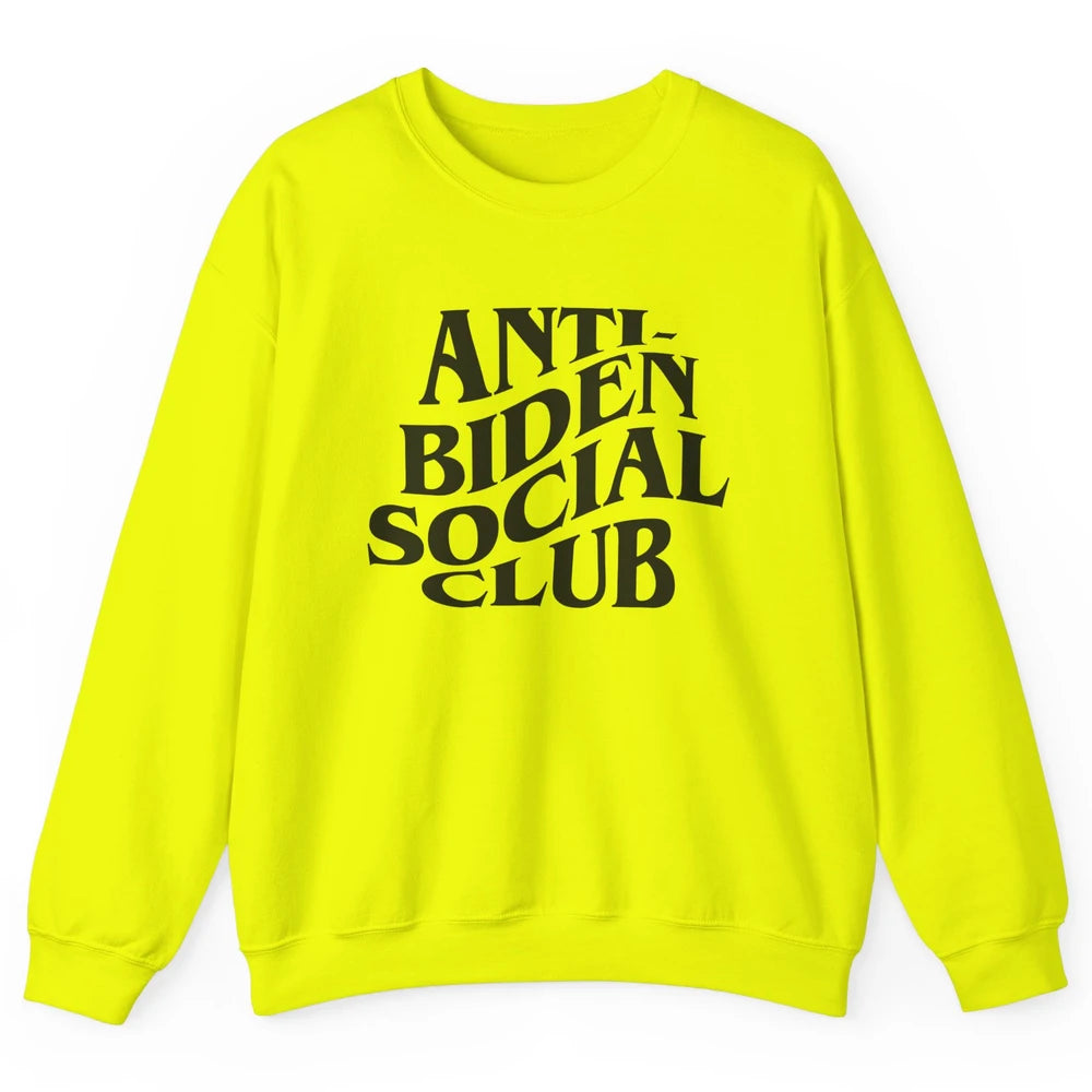 Anti Liberals Anti Biden Social Club Conservative US Flag Unisex Crewneck Sweatshirt