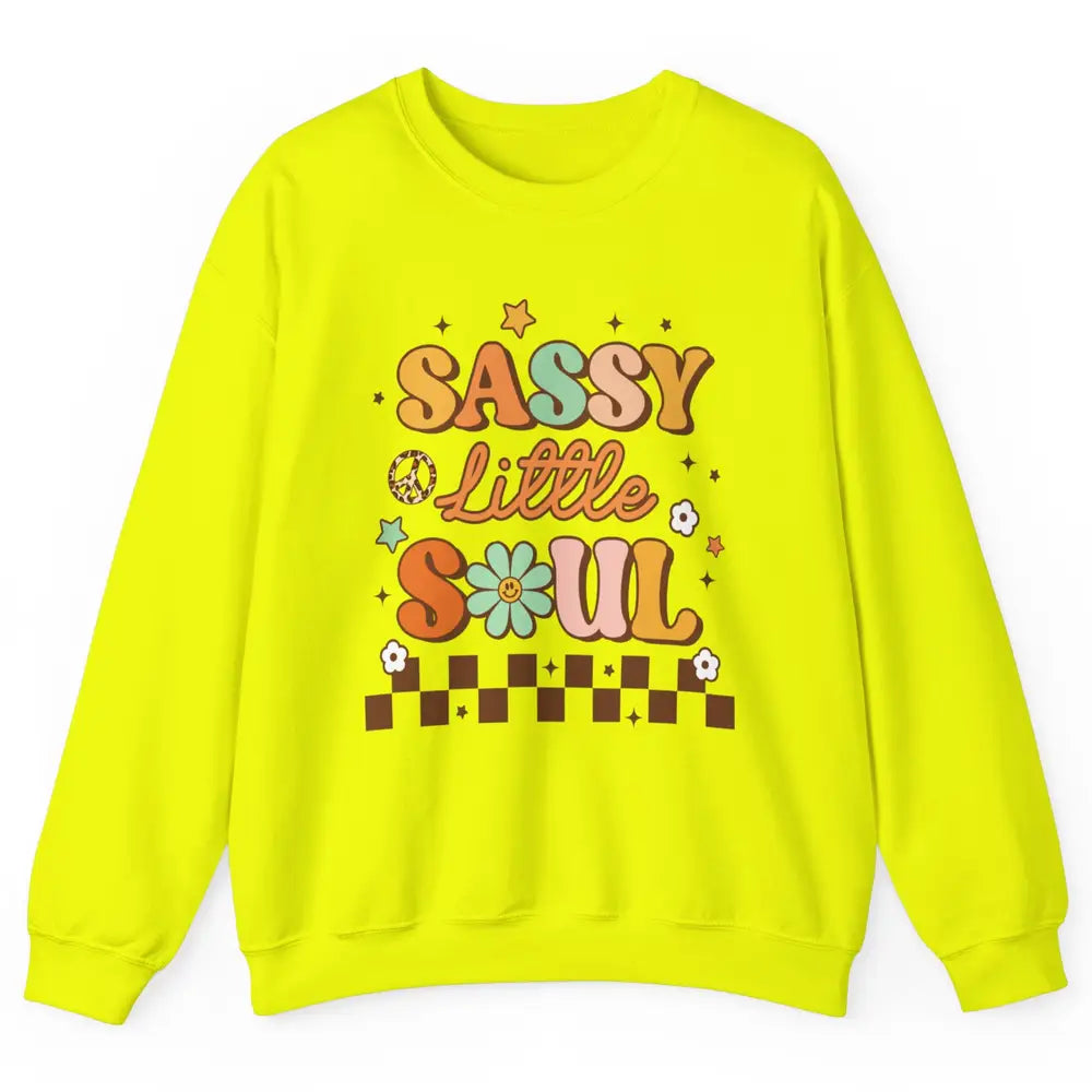 Sassy Little Soul Retro 60s Groovy Hippie Daisy Peace Boho Unisex Crewneck Sweatshirt