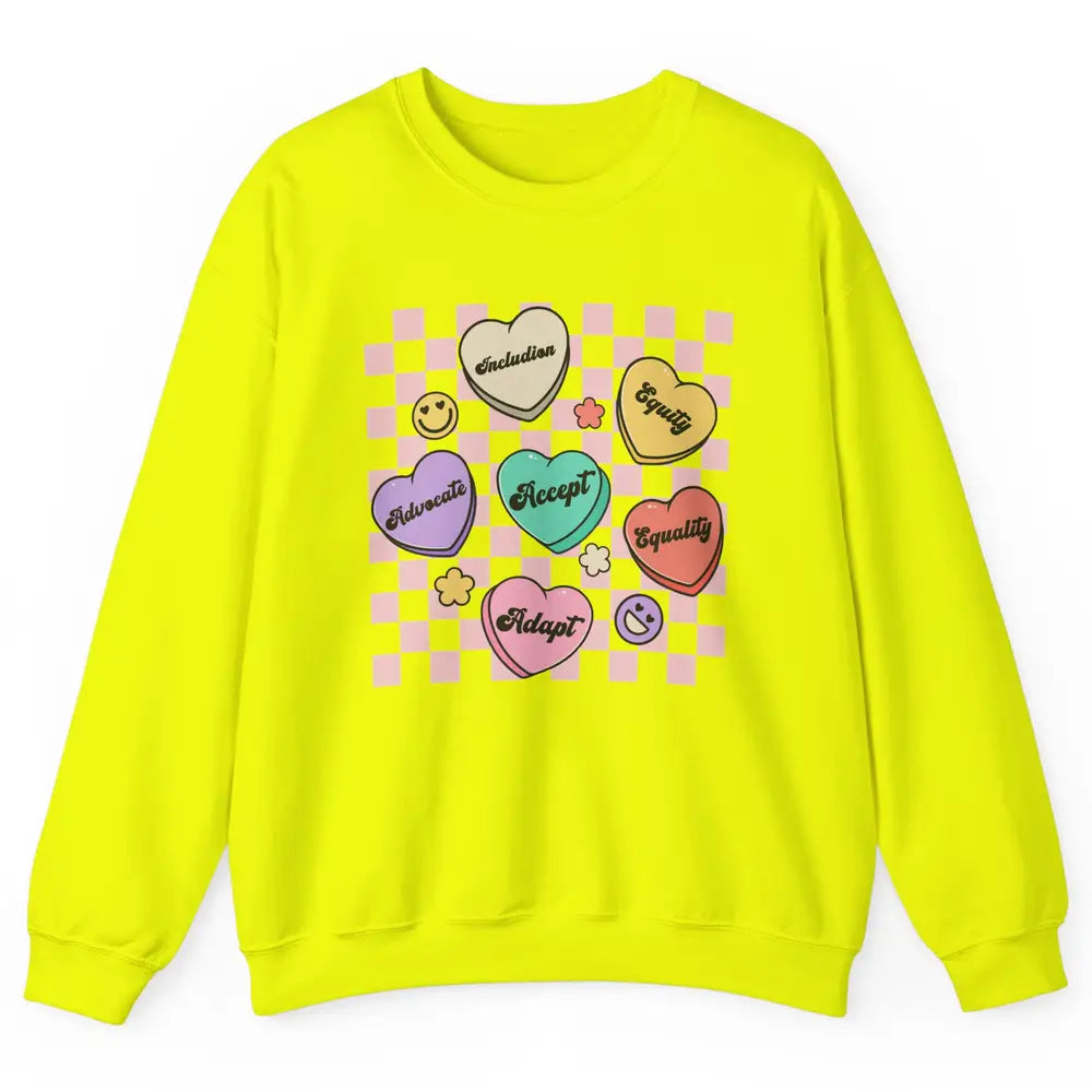 Special Education Sped Teacher Love Valentine Inclusion Unisex Crewneck Sweatshirt