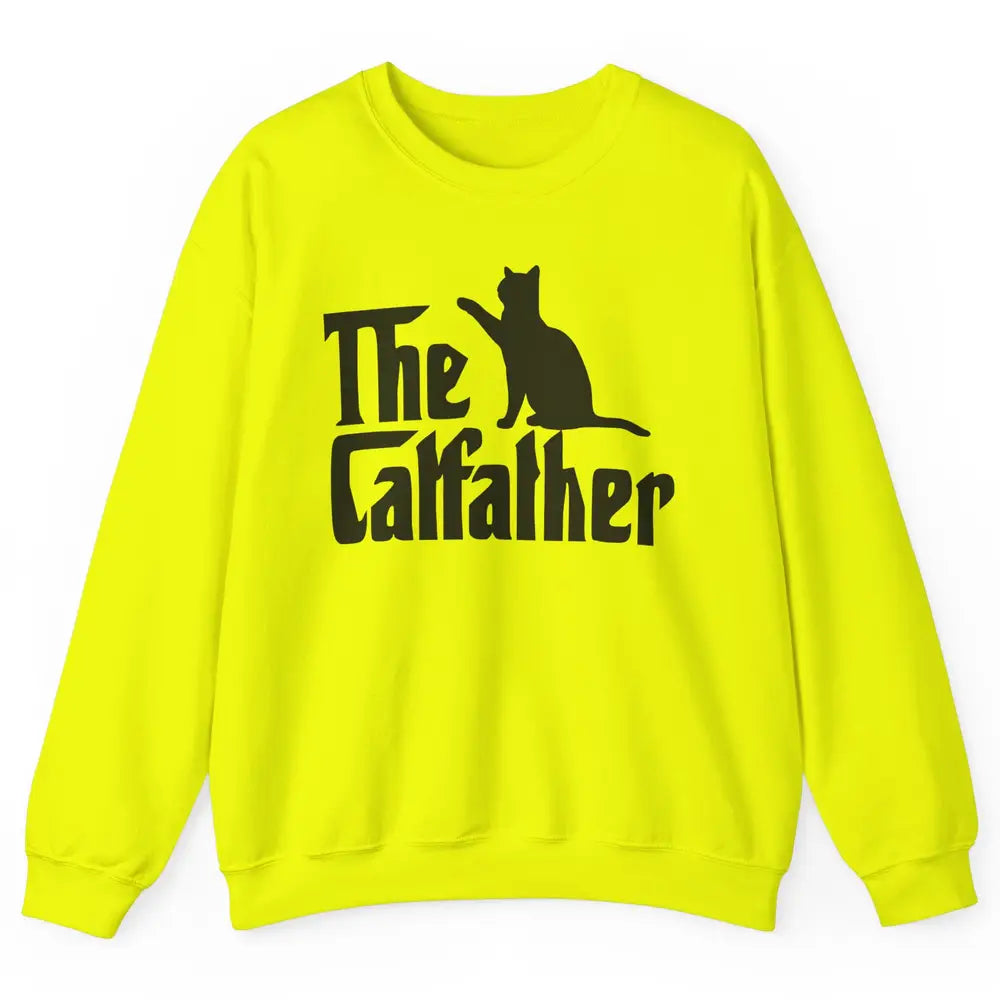 The Catfather Parody Funny Cat Lovers Cat Dad Fathers Day Unisex Crewneck Sweatshirt