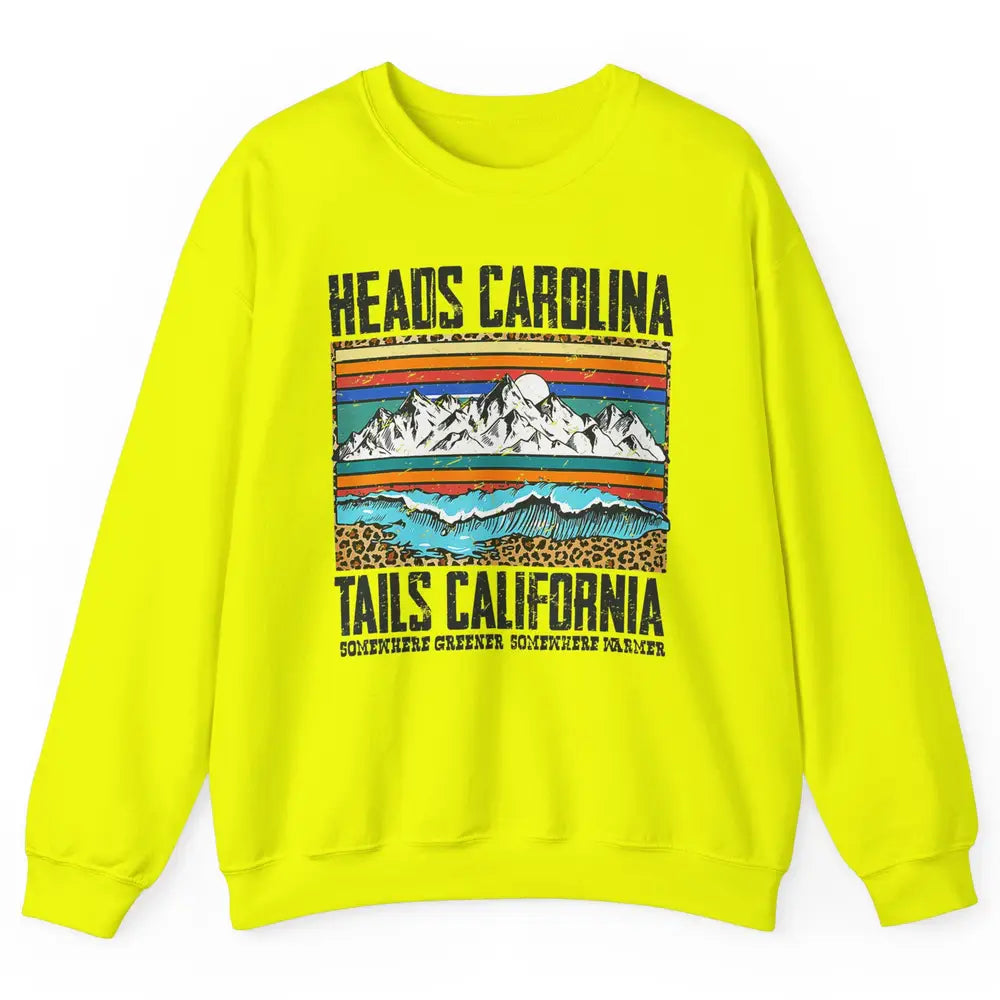 Vintage Heads Carolina Tail California Beach Summer Travel Unisex Crewneck Sweatshirt