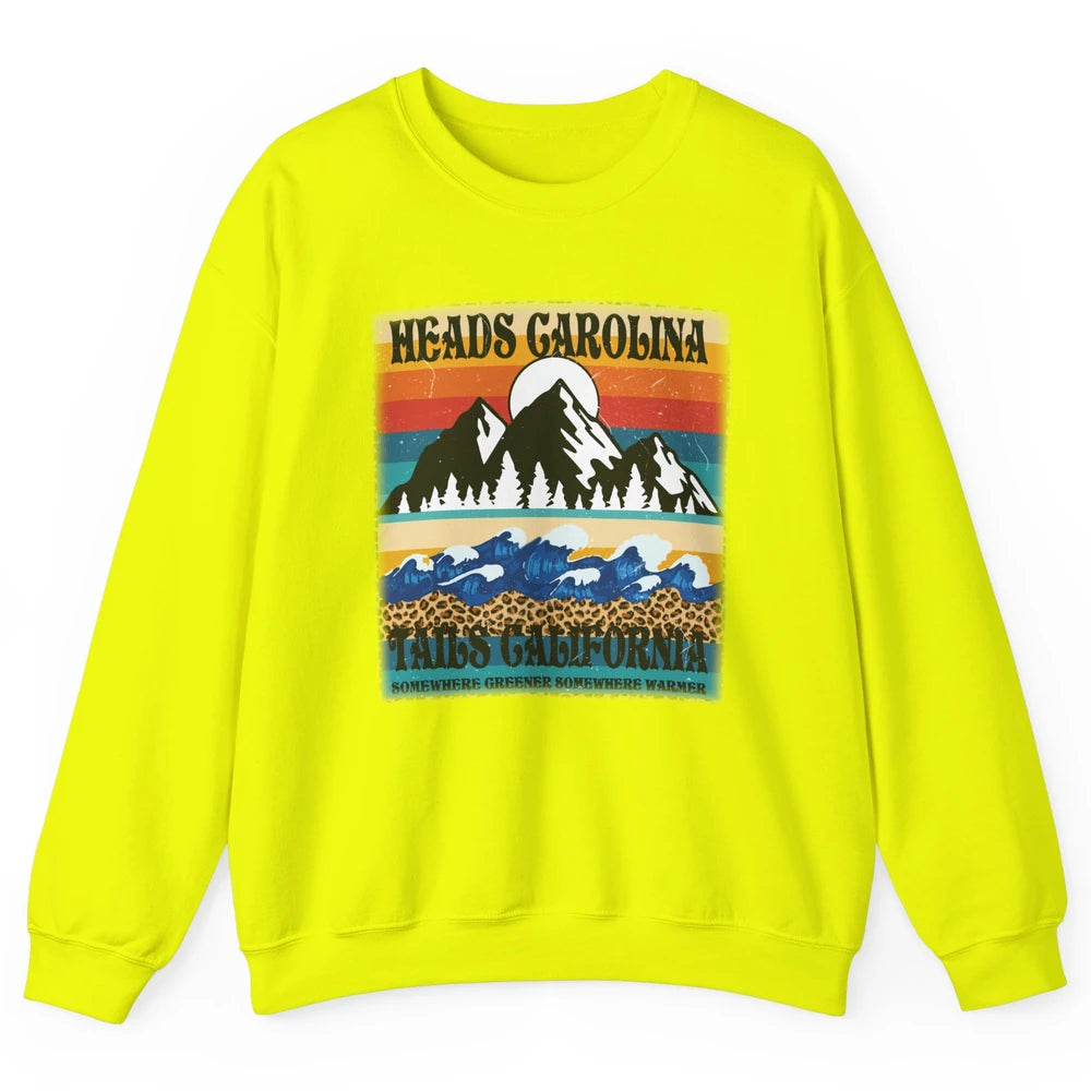 Vintage Heads Carolina Tail California Summer Beach Mountain Unisex Crewneck Sweatshirt