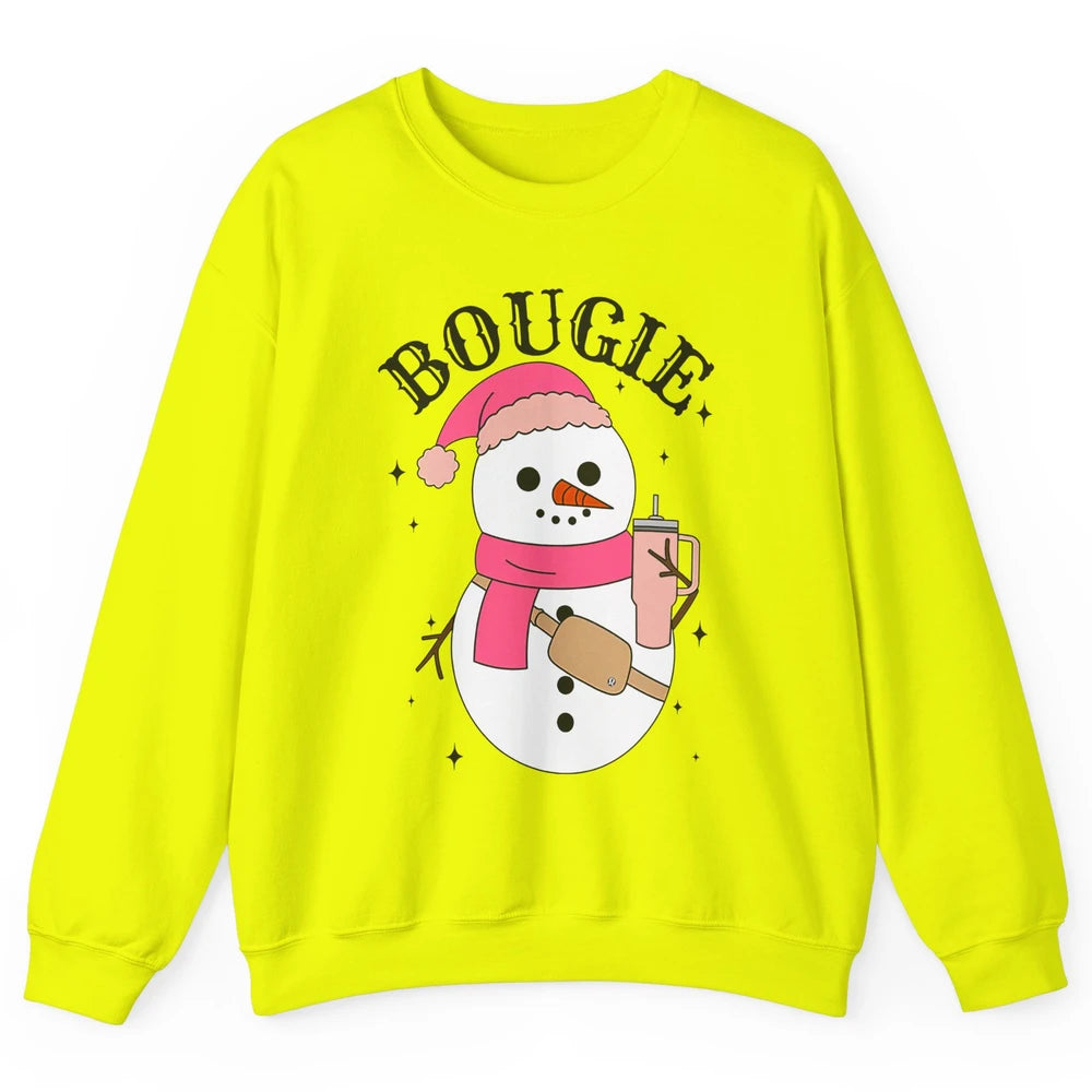 Funny Christmas Boo-jee Snowman Bougie Christmas Winter Unisex Crewneck Sweatshirt