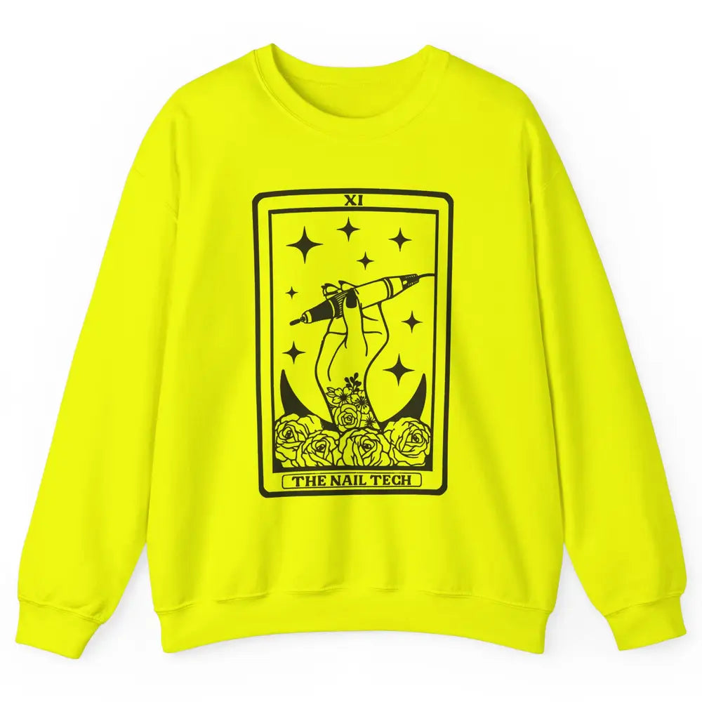 The Nail Tech Tarot Card Beautician Nail Boss Cosmetology Unisex Crewneck Sweatshirt