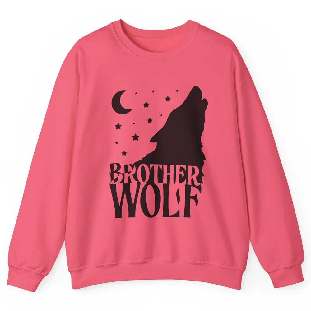 Brother Wolf Wolf Pack Wolf Family Matching Family Outfit Unisex Crewneck Sweatshirt