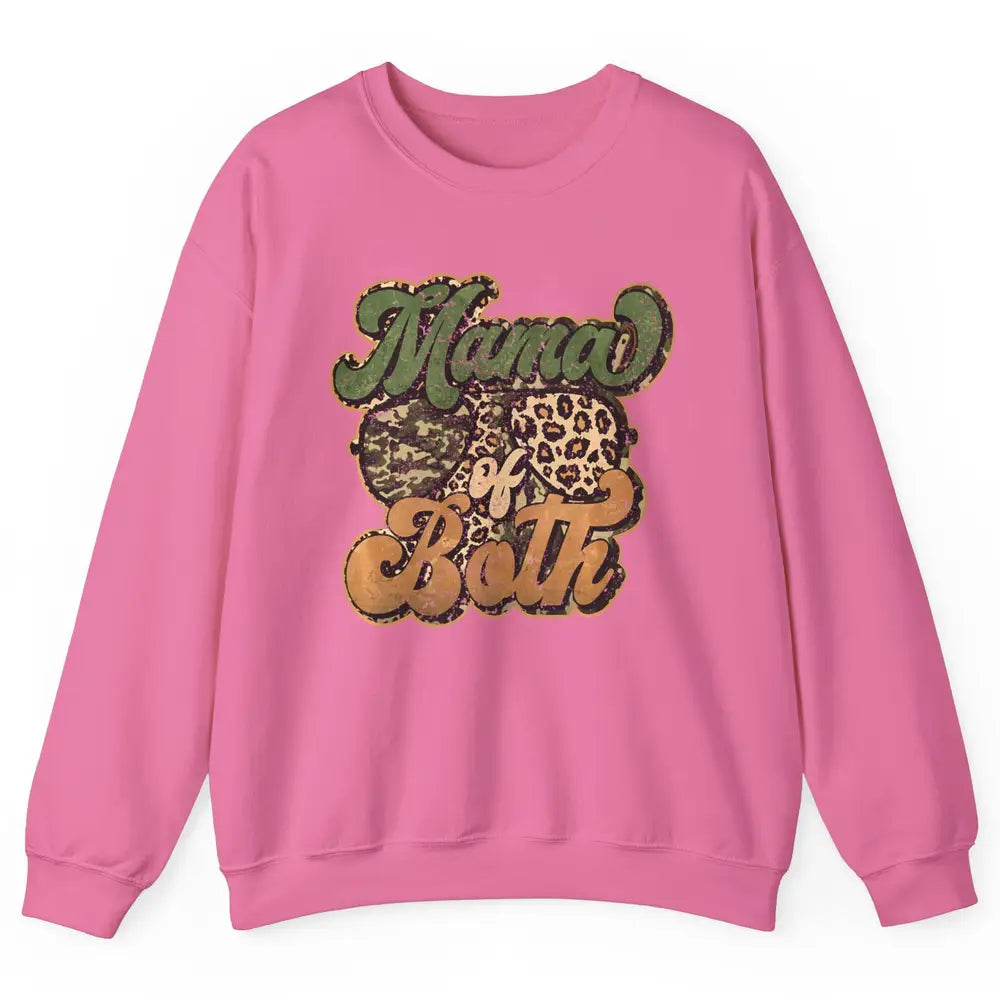 Western Country Mama Of Both Camo Sunglasses Leopard Vintage Unisex Crewneck Sweatshirt