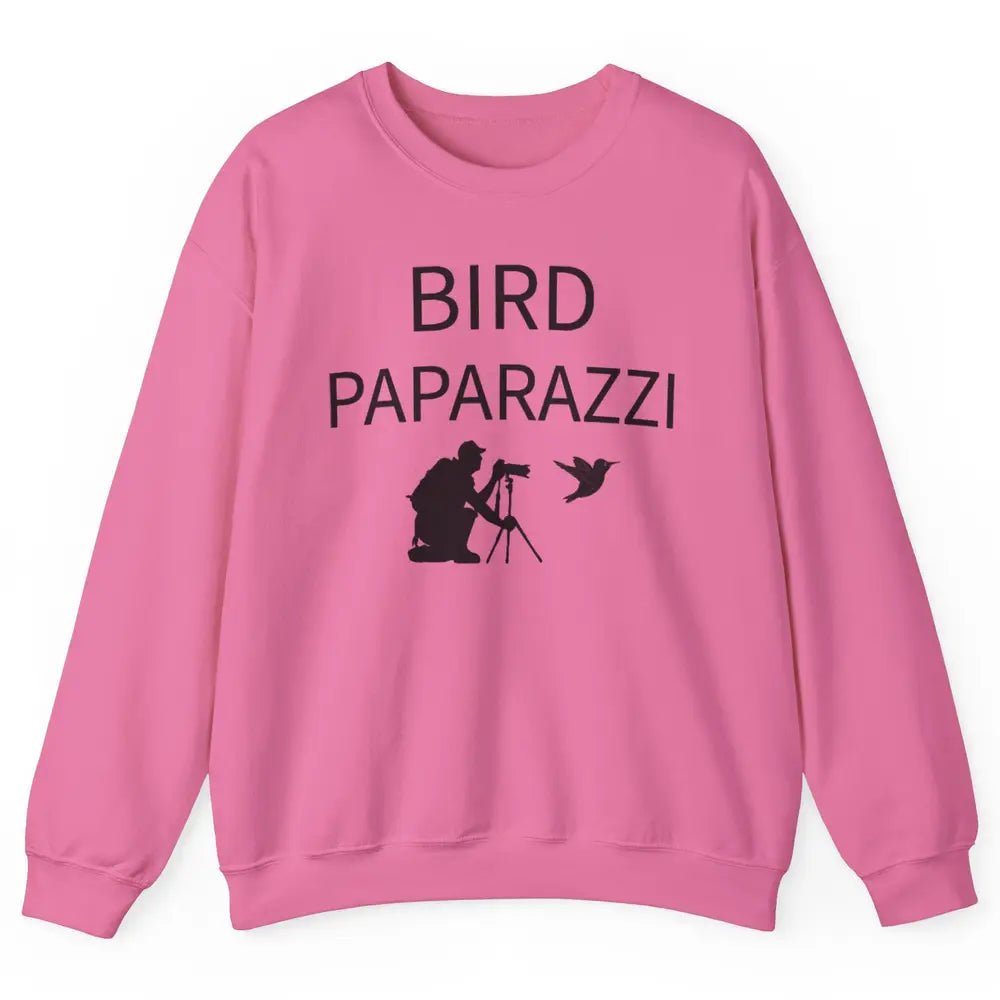 Birdwatching Funny Bird Paparazzi Birding Photography Bird Unisex Crewneck Sweatshirt