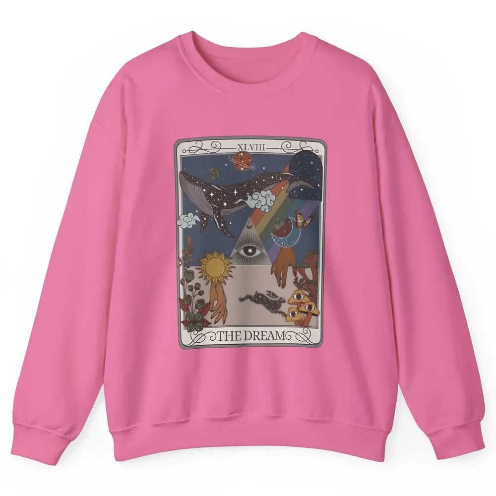 The Dream Tarot Card Witchy Hands Eye Sun Moon Halloween Unisex Crewneck Sweatshirt