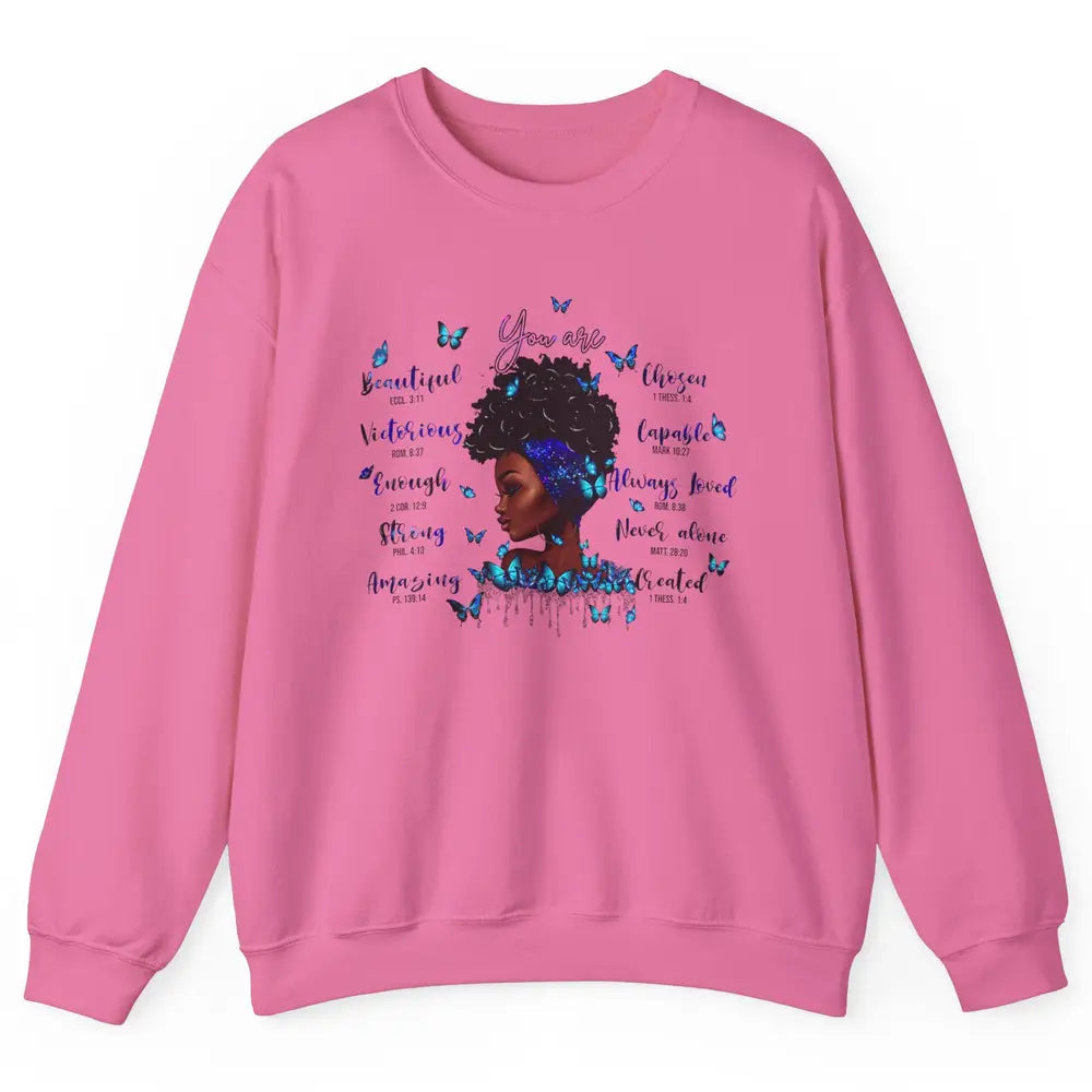 Black Girl God Says I Am Afro Woman Christian Religious Gift Unisex Crewneck Sweatshirt