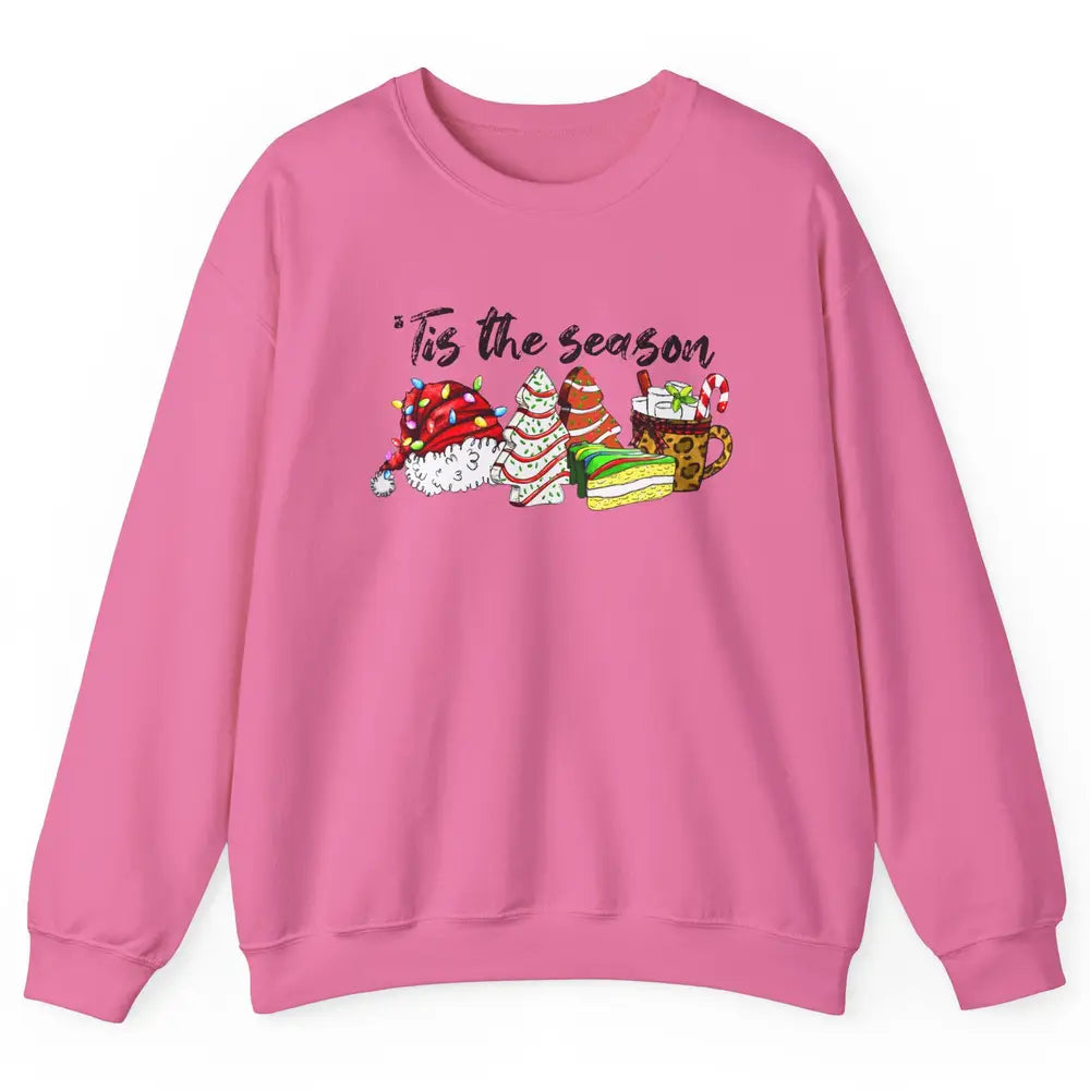 Funny Christmas Tree Tis The Season Cakes Parody Baking Gift Unisex Crewneck Sweatshirt