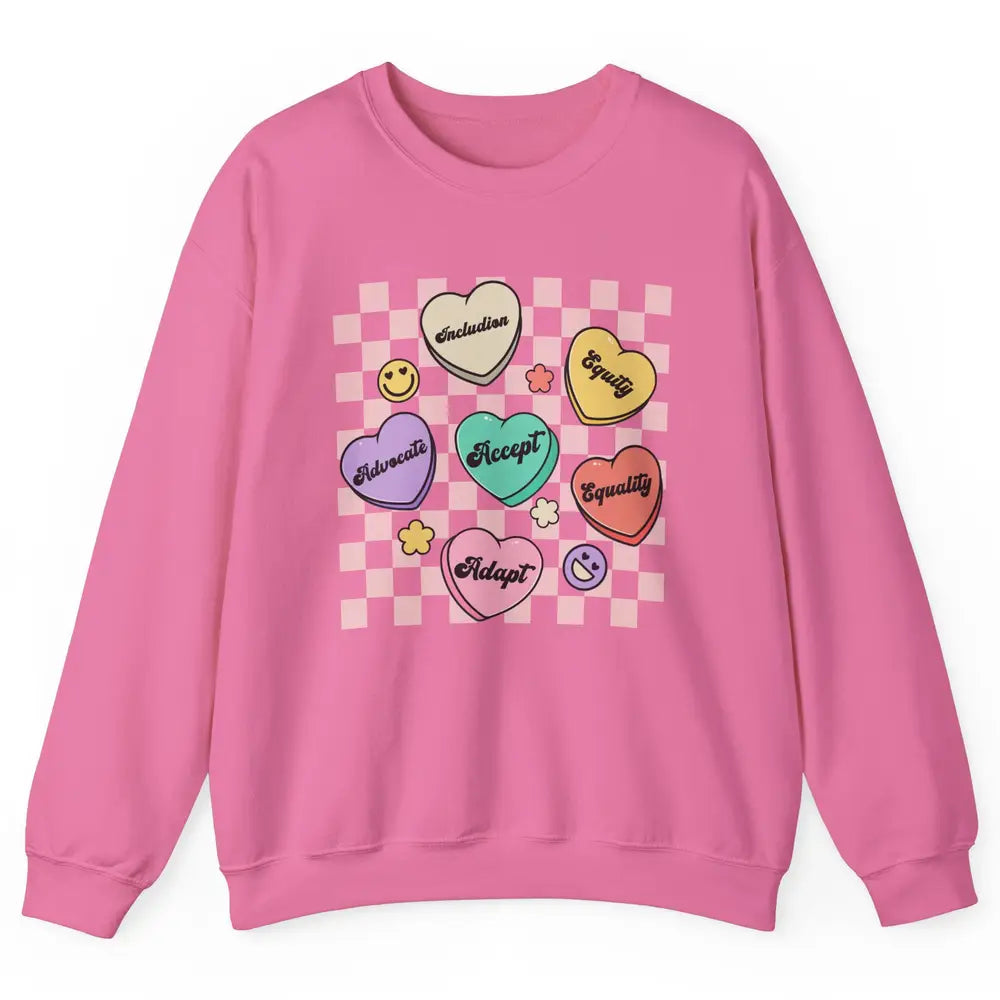 Special Education Sped Teacher Love Valentine Inclusion Unisex Crewneck Sweatshirt