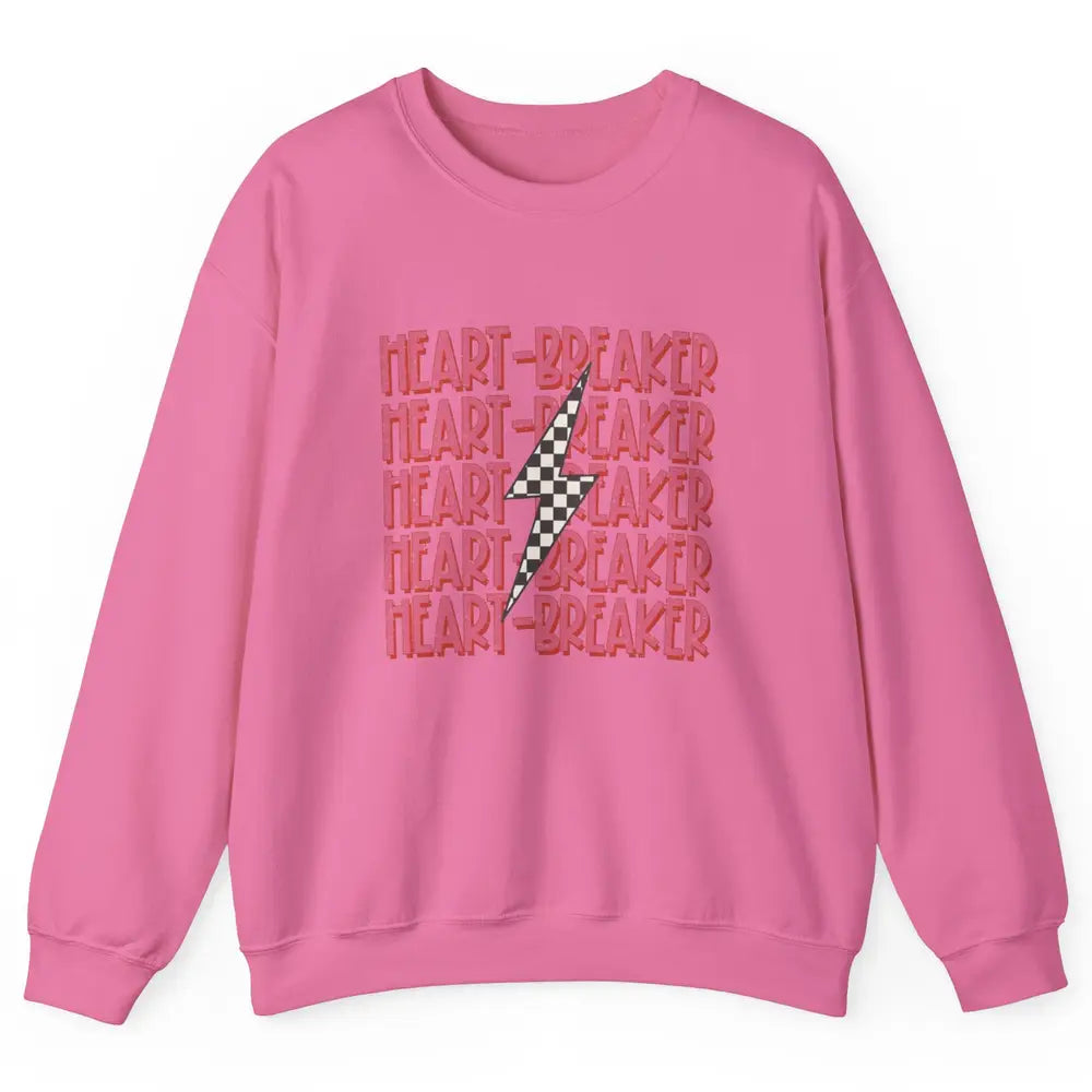 Anti Valentines Day Funny Heartbreaker Thunder Light Boho Unisex Crewneck Sweatshirt