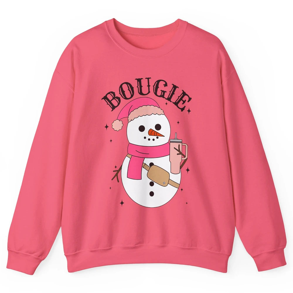 Funny Christmas Boo-jee Snowman Bougie Christmas Winter Unisex Crewneck Sweatshirt