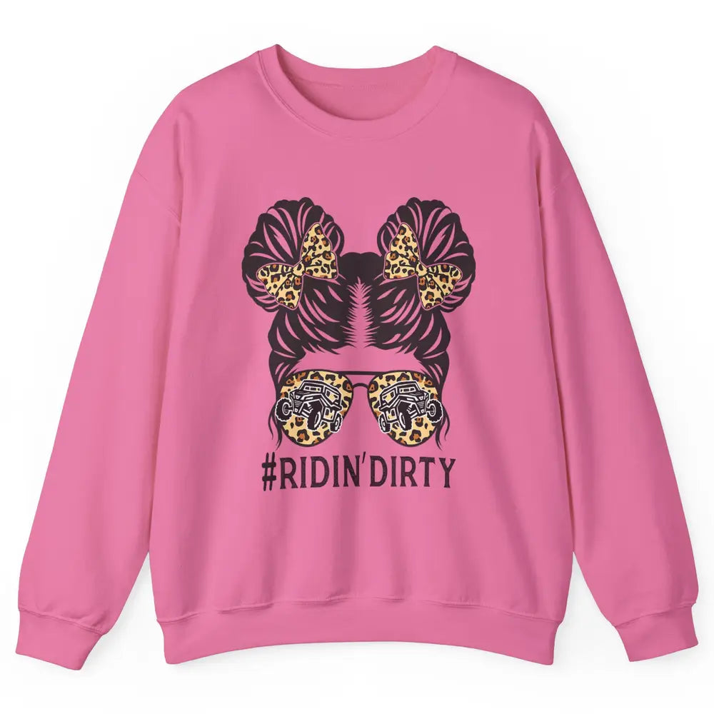 Retro UTV Riding Dirty Messy Hair Offroad Riding SXS Life Unisex Crewneck Sweatshirt