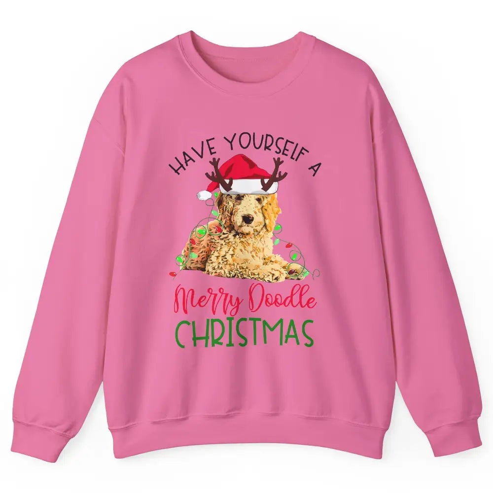 Goldendoodle Have Yourself a Merry Doodle Christmas Dog Mom Unisex Crewneck Sweatshirt