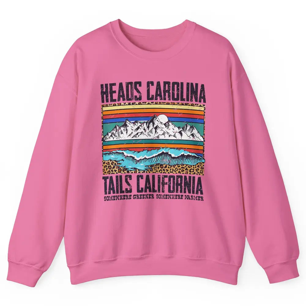 Vintage Heads Carolina Tail California Beach Summer Travel Unisex Crewneck Sweatshirt