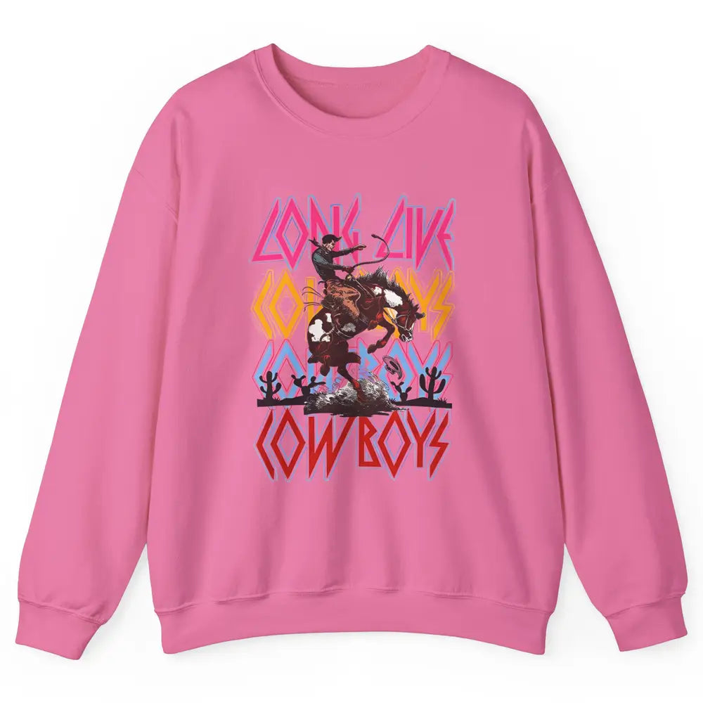 Texas Cowboys Cowgirl Rodeo Western Country Retro Horserider Unisex Crewneck Sweatshirt