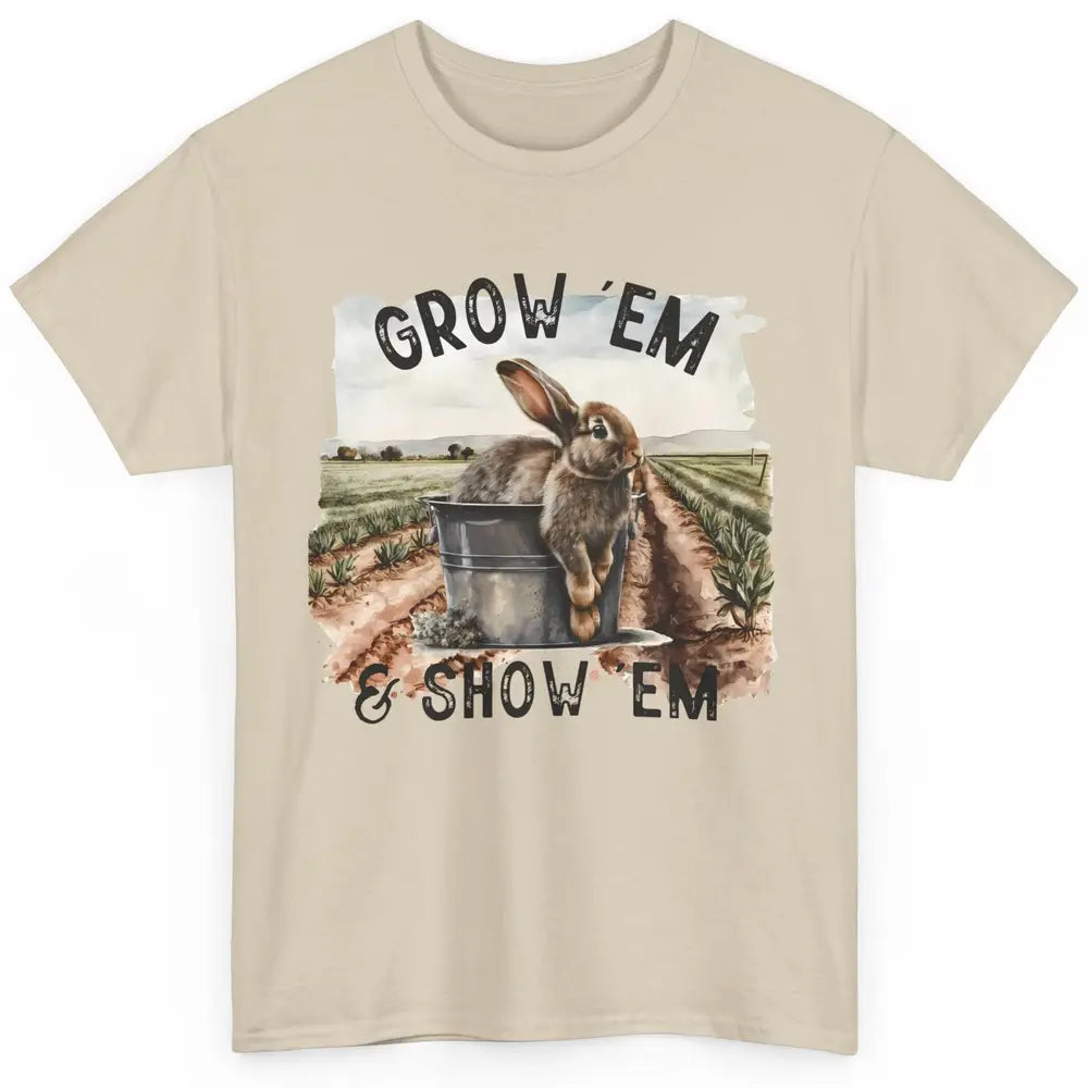 Baby Rabbit On The Farm Grow Em Show Em Western Farm Life Classic Unisex T-Shirt