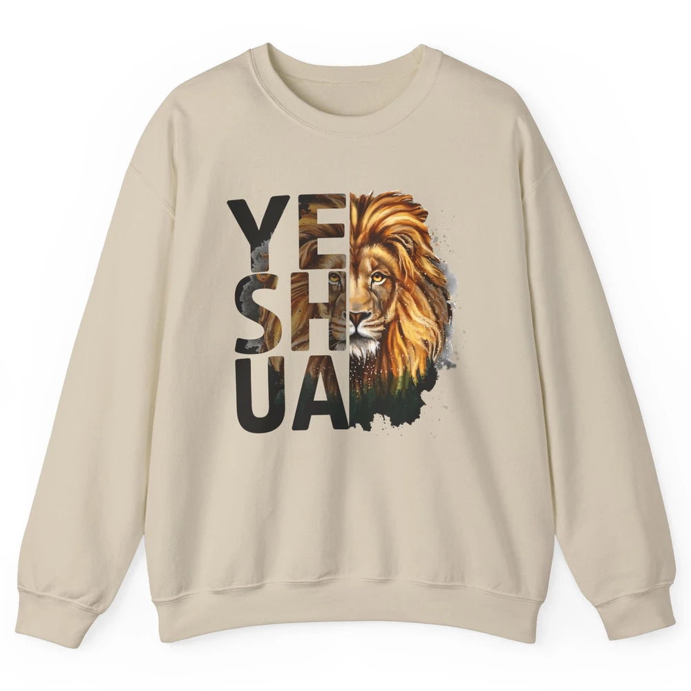 Yeshua Lion Of Judah Fear Not Bible Christian Religious Unisex Crewneck Sweatshirt