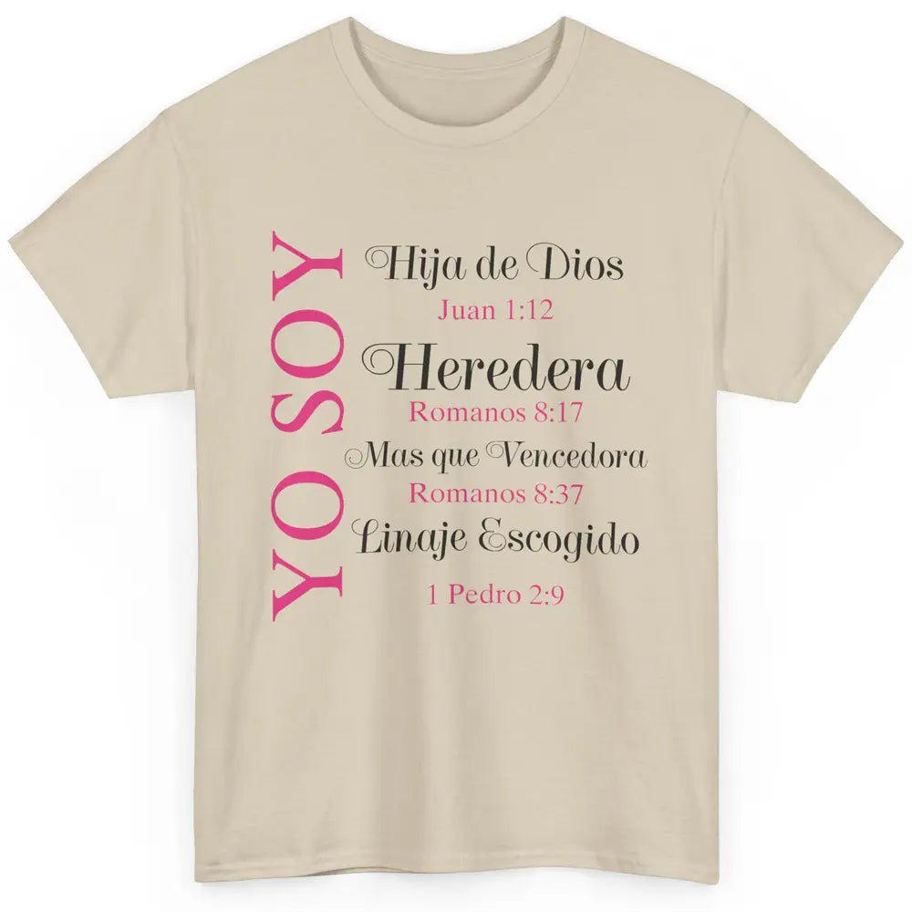 Christian Yo Soy Inspiracion Bible Verse Spanish Religiosa Classic Unisex T-Shirt