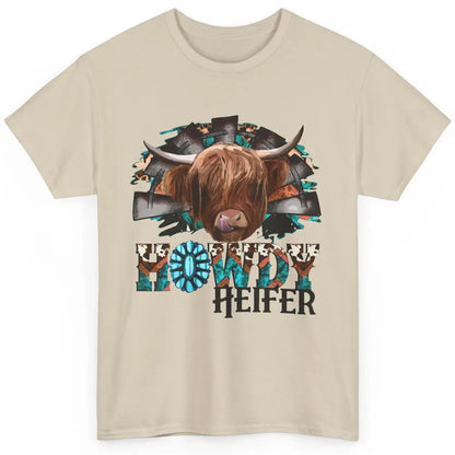 Leopard Highland Cow Howdy Heifer Western Country Cowboy Classic Unisex T-Shirt