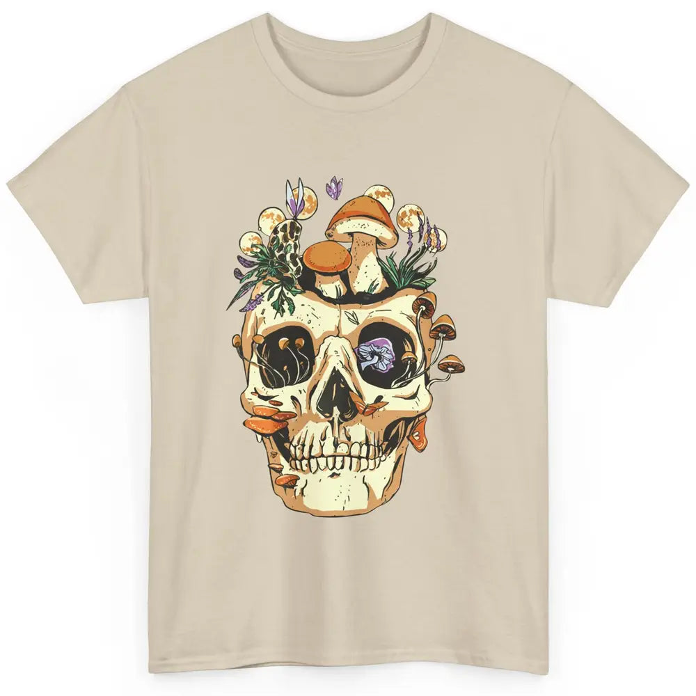 Skull Mushroom Moon Phases Witchcraft Plant Lovers Gardeners Classic Unisex T-Shirt