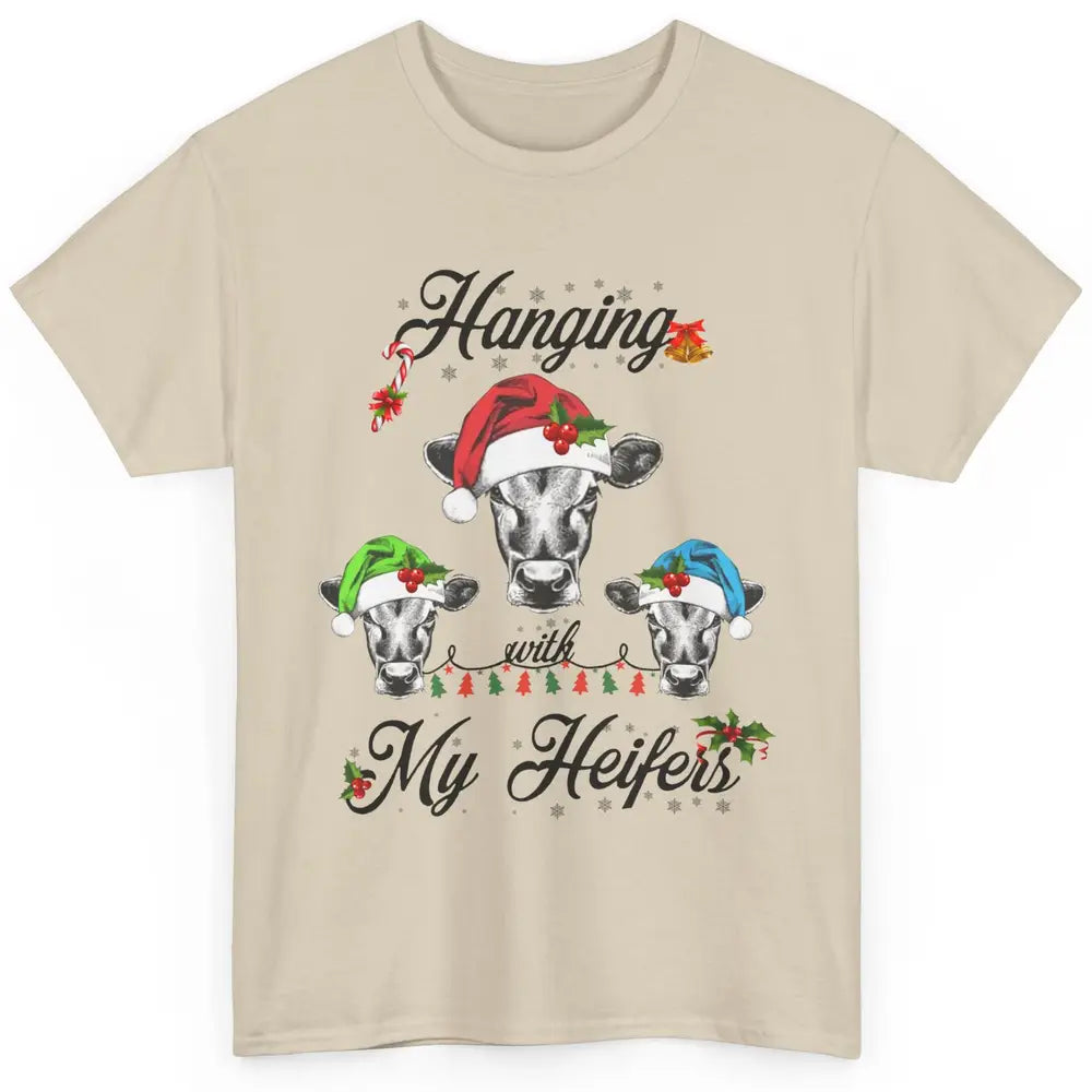 Funny Hanging With My Heifers Santa Heifer Christmas Costume Classic Unisex T-Shirt