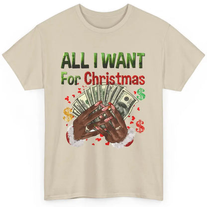 Funny Dollar Sign All I Want For Christmas Is Money Western Classic Unisex T-Shirt