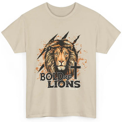 Bold As Lion Of Judah Bible Verse Christian Faith Religious Classic Unisex T-Shirt