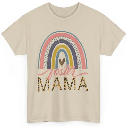 Foster Care Parents Leopard Rainbow Adoption Foster Mama Classic Unisex T-Shirt