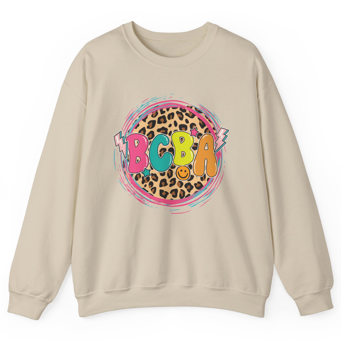 Board Certified Behavior Analyst BCBA Leopard ABA Therapist Unisex Crewneck Sweatshirt